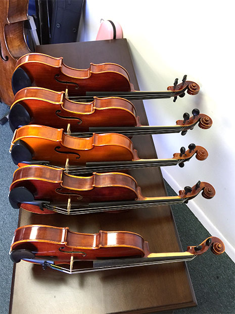 rental violas: all sizes, standard, advanced models