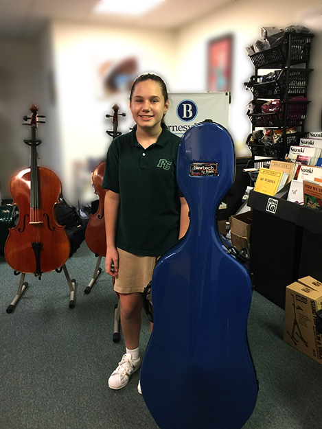 Boca student purchases new cello case at barnesviolins
