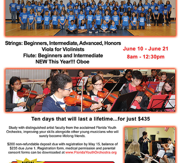Florida Youth Orchestra Summer MusicFest 2019 flyer
