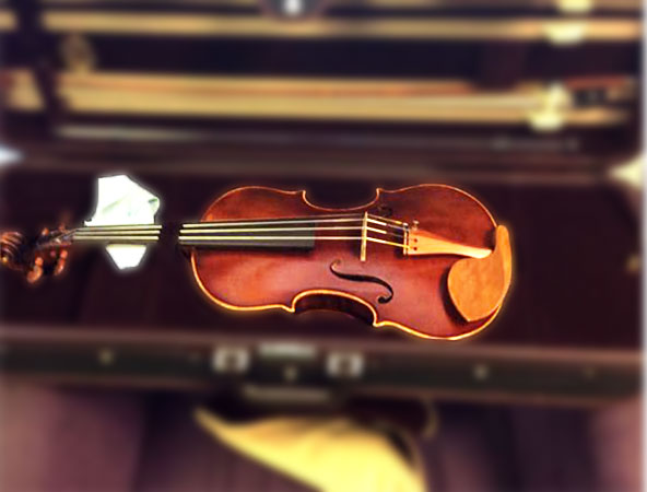 Morris violin, case