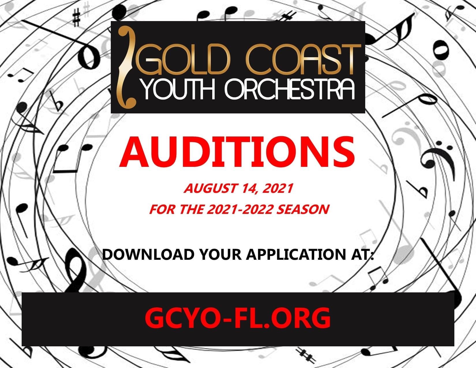 Gold Coast Youth Orchestra – Auditions 2021