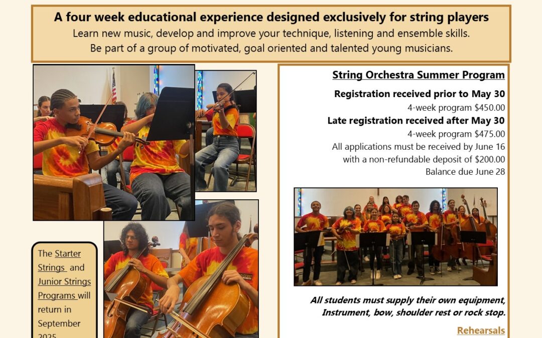 GCYO String Orchestra – Summer Program 2025